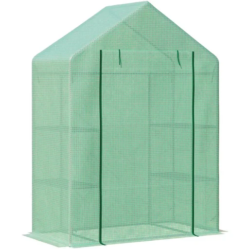 "Greenhouse with 6 shelves Green 141 x 72 x 191 cm image"