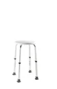 Shower and bath stool, bathroom stool, height adjustable, white/silver