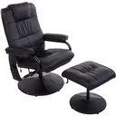 TV armchair massage chair with stool and heat function black