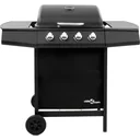 Gas grill with 4 burners black