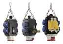 Energy Cube II DAT+ 4 sockets 230V, 1 CEE socket 16A, 400V, 2xRJ45 Cat. 6 modules, IP67, with compressed air connection