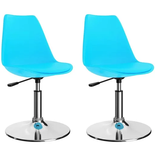 "Dining room chairs 2-seater faux leather blue image"