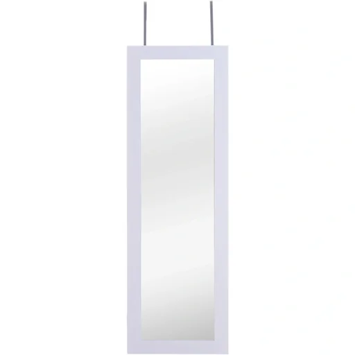 "Mirror cabinet jewelry cabinet with interior mirror fold-out wall mirror height adjustable white image"