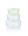 Glass food storage containers "Klick it", round, 6 pieces
