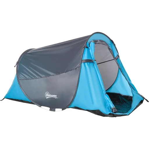 "Camping tent for 1-2 people blue/grey image"