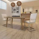 Dining room chairs 2-seater faux leather white