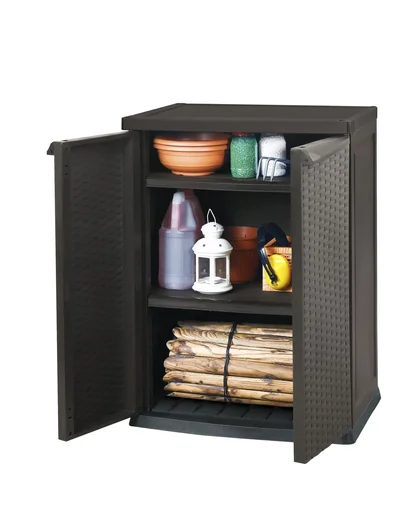 "Storage Cabinet - Rattan Style Mini Shed image"
