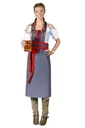 Apron for women, color gray/red, one size