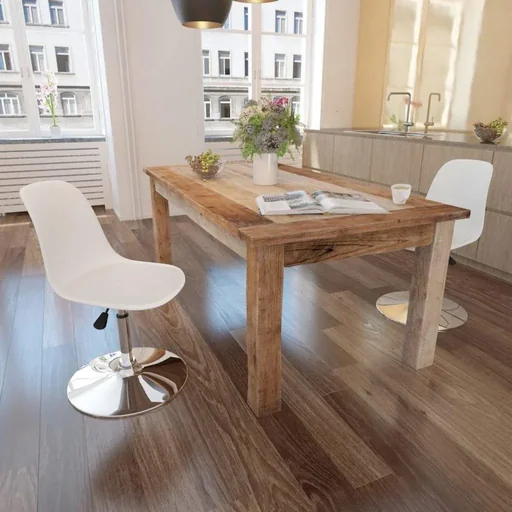 "Dining room chairs swivel 2 pieces artificial leather white image"