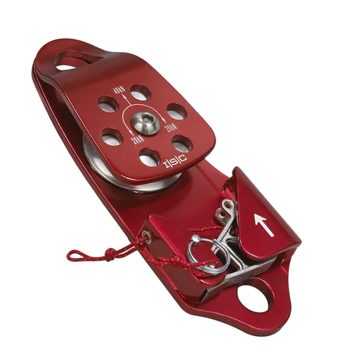"Aluminium pulley with pivoting side cover for 10 mm - 12 mm ropes image"