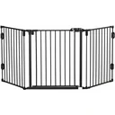 Dog barrier gate door safety gate pet safety gate angle adjustable foldable without drilling configuration gate m