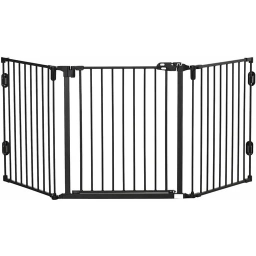 "Dog barrier gate door safety gate pet safety gate angle adjustable foldable without drilling configuration gate m image"