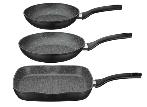 "Frying pan set, 3-piece made of forged aluminum Gourmet Granite image"