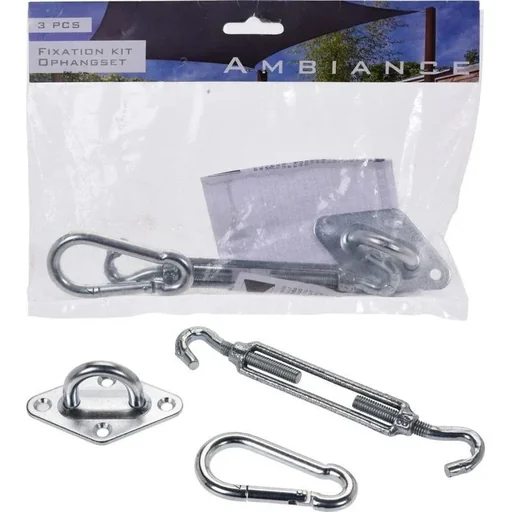 "Ambiance accessories for shade cloth - snap hook/union nut/plate with eyelet image"