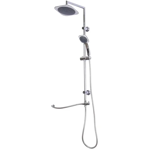 "Rain shower shower system hand shower 5 shower modes square silver image"