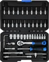 Socket wrench set, 1/4", 48-piece