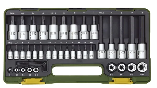 "Socket wrench set HX + TX, 1/4" + 1/2" (42 pieces) image"