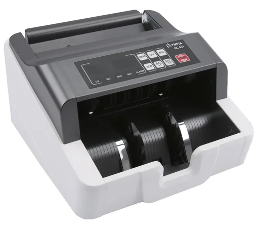 "Banknote validator and counting device with UV + MG image"