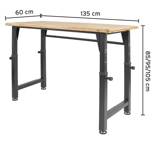 "Height-adjustable workbench image"