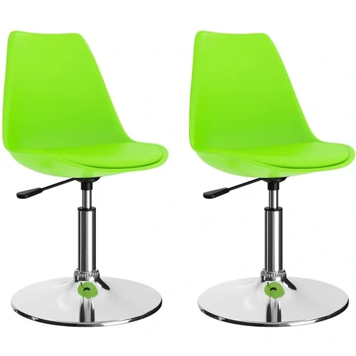 "Dining room chairs 2-seater faux leather green image"