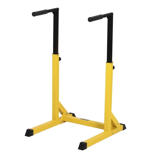 "Dip station pull-up bar power station with weight bench abdominal trainer foldable back trainer steel Max.100KG ideal for home image"