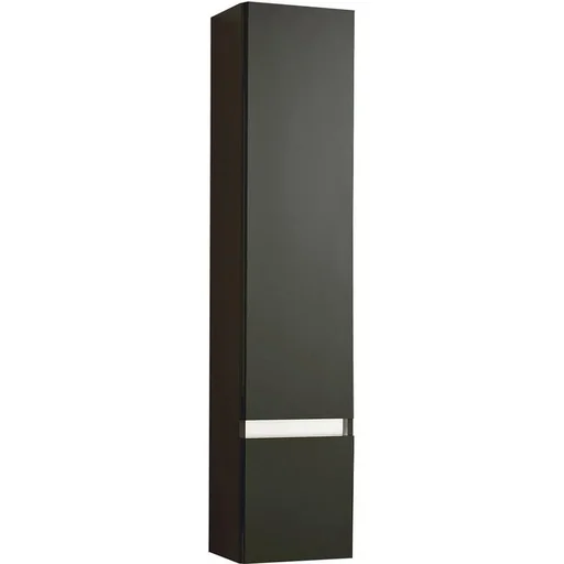 "Stripe bath tall cabinet right 35x156cm black image"