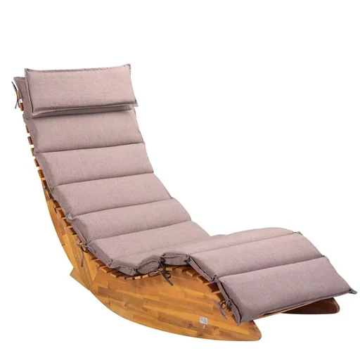 "Sunbed cushion - cream sprinkled - 177x58x7 image"