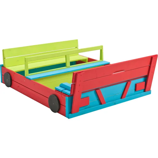 "Car sandbox, colored image"