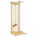Corner scratching board cat scratching board for wall or corners 62 cm height wall scratching board with hanging toy sisal pinewood