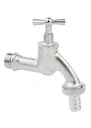 MS outlet valve with toggle handle, matt chrome, 1/2"AG x 3/4"AG x 1/2"T