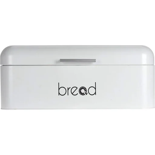 "Bread bin - metal - white 42x22x16cm image"