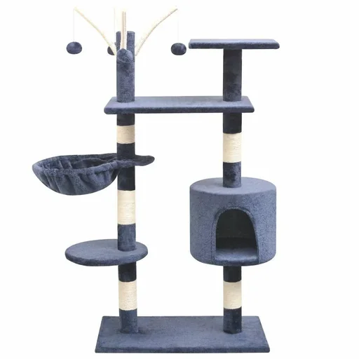 "Sisal scratching post 125 cm dark blue image"