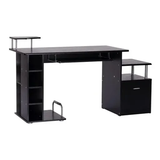 "Computer desk desk work table black image"