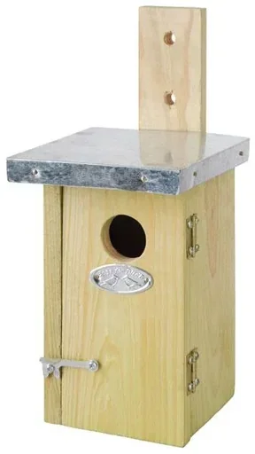 "2 in 1 wren nesting box, nesting aid and feeding station image"
