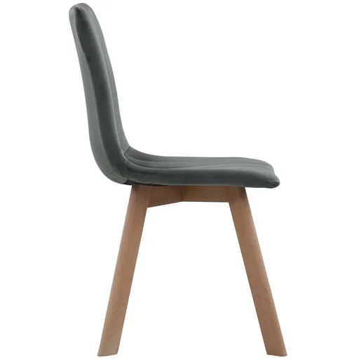 "Dining room chairs 2 pieces velvet grey image"