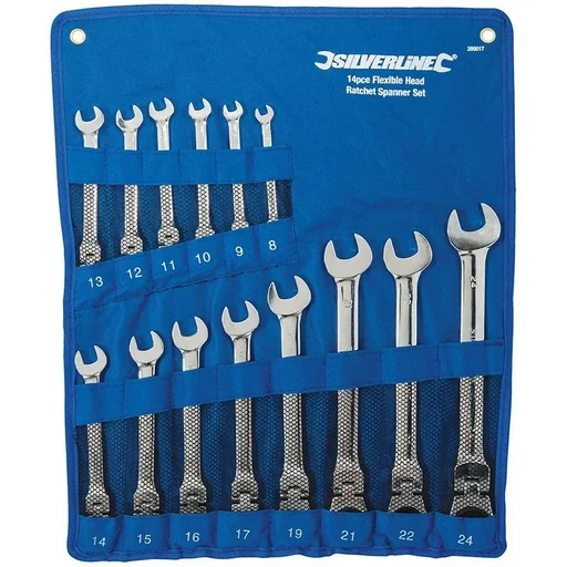"14-piece flexible socket wrench set 8 - 24 mm image"