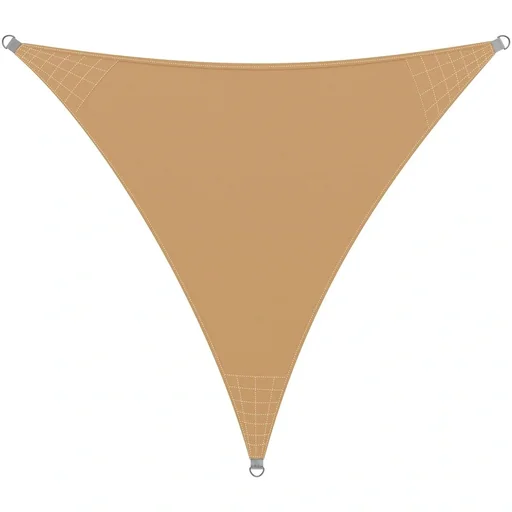 "Shade cloth Oxford triangle 5x5x5m sand image"