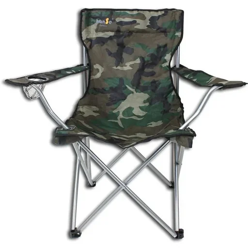 "Tool camping chair in camouflage color - max 100 kg - foldable image"
