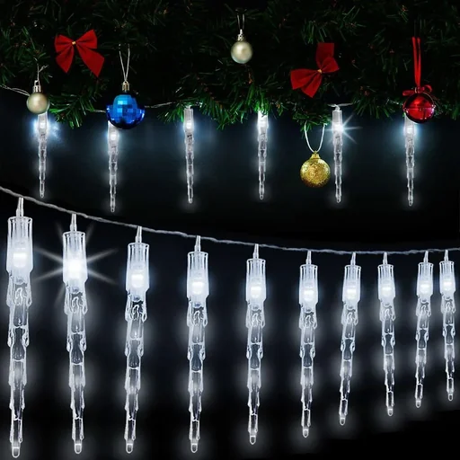 "Christmas icicle light chain 40 LEDs 10.4m image"