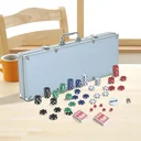 Poker case including poker set silver
