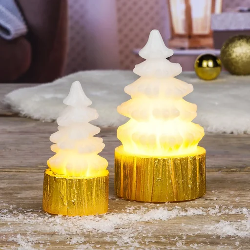 "LED Christmas tree real wax candles - 2 pieces image"