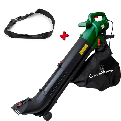 "Set electric leaf vacuum "GM-LS 3000", 3000 watts + safety work belt image"