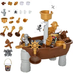 Kinder zandspeelgoed piratenthema kleurrijk