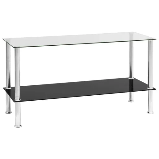 "Coffee table 110x43x60 cm tempered glass transparent image"