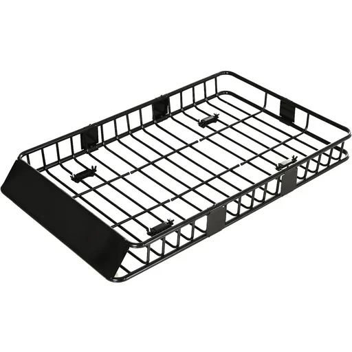 "Universal car roof rack metal, black image"