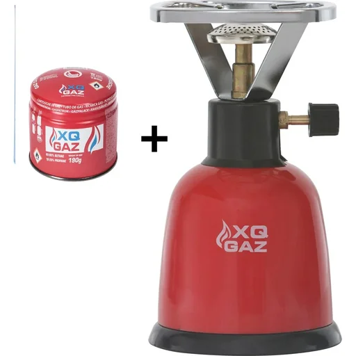 "XQGaz 1 burner camping gas stove -BASIS - 190 GRAM - Including 1 gas refill image"