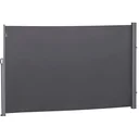 Side awning, privacy and sun protection, side roller blind, polyester, grey, 3 x 1.8 m