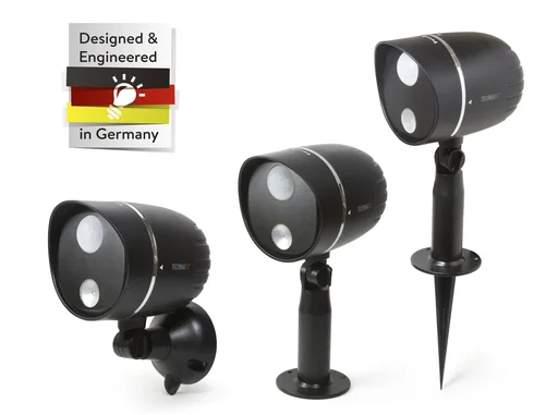 "Battery-operated LED outdoor light with PIR motion detection image"