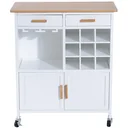 Kitchen trolley serving trolley with wine rack