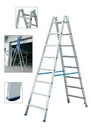 Aluminum rung double ladder 2 x 6 rung ladder